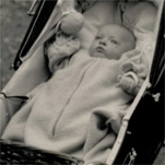 Ian in his pram