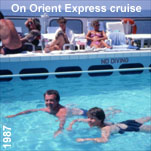 In water, on water; the Orient Express cruise liner